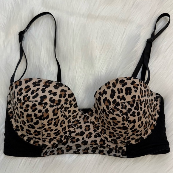 Charlotte Russe Other - Charlotte Russe Leopard Print McBling Push-up Bra 34C